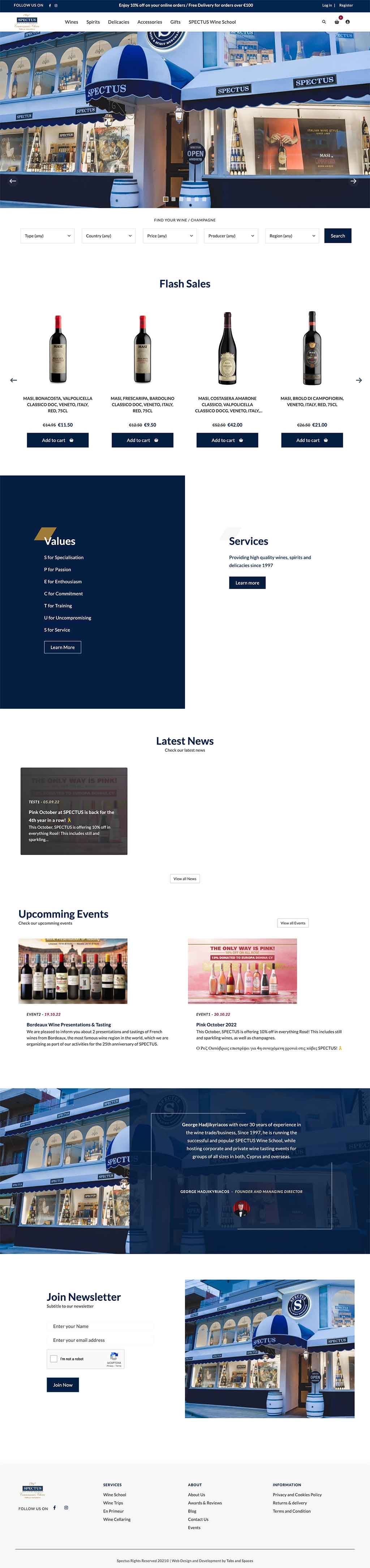 Spectus Wines Tabs And Spaces